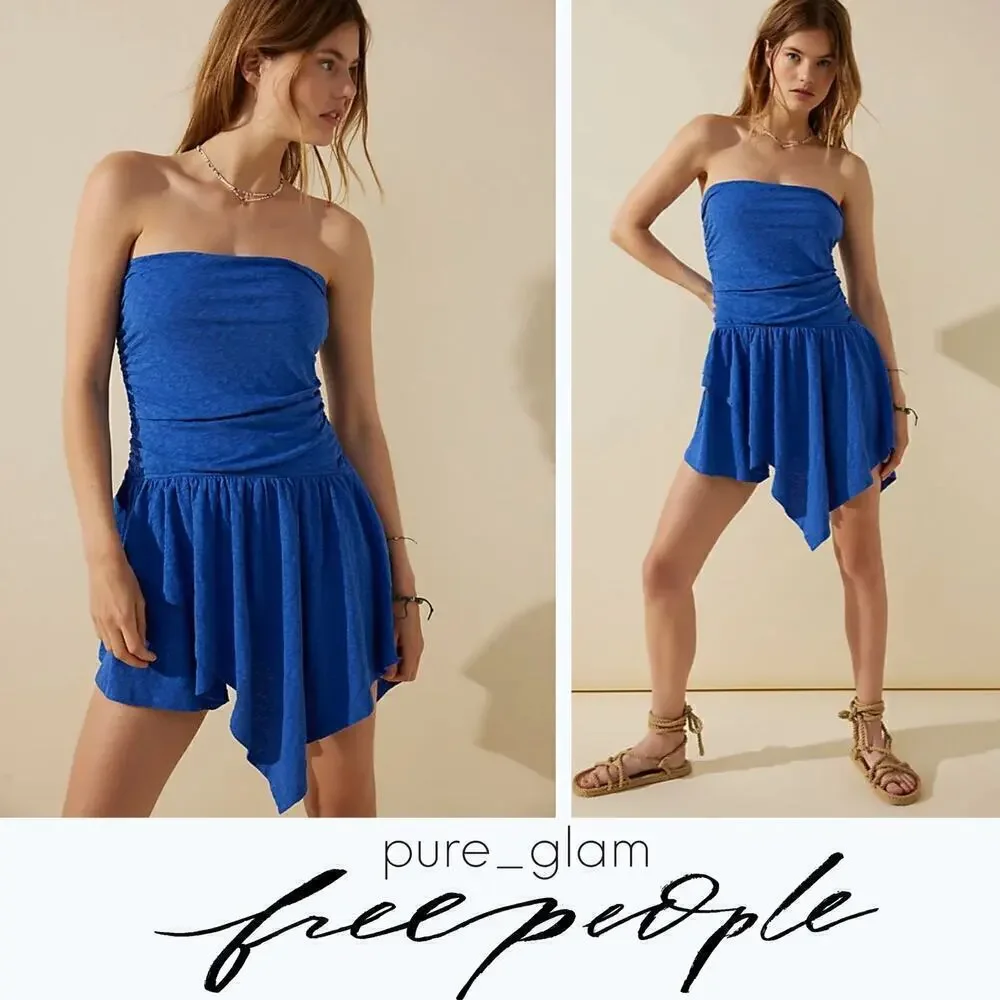 Free People mini dress strapless